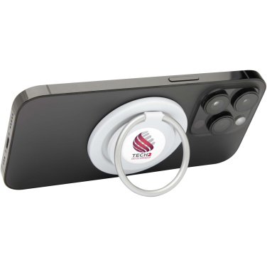 Logotrade promotional merchandise image of: Albali recycled plastic magnetic phone holder with ring stand