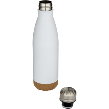 Logotrade advertising product picture of: Cove 500 ml double wall vacuum insulated stainless steel water bottle with cork details
