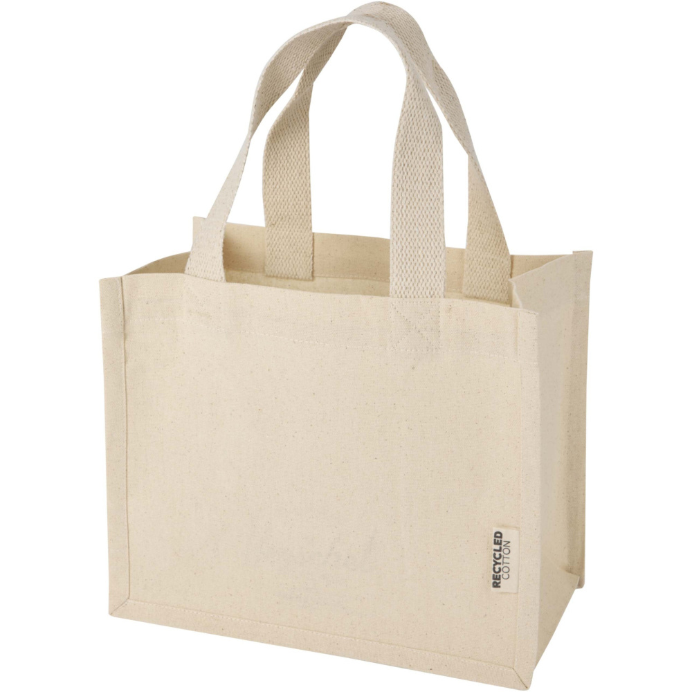 Logotrade promotional giveaway image of: Odessa 220 g/m² GRS recycled cotton mini gusset tote bag 9L