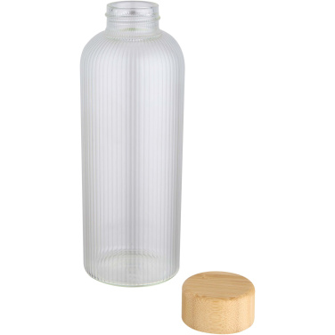 Logo trade promotional products picture of: Mirage 650 ml single-walled borosilicate glass bottle with bamboo lid
