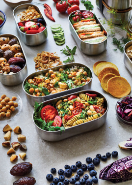 Logo trade promotional products image of: Black+Blum Stainless Steel Double Bento Box