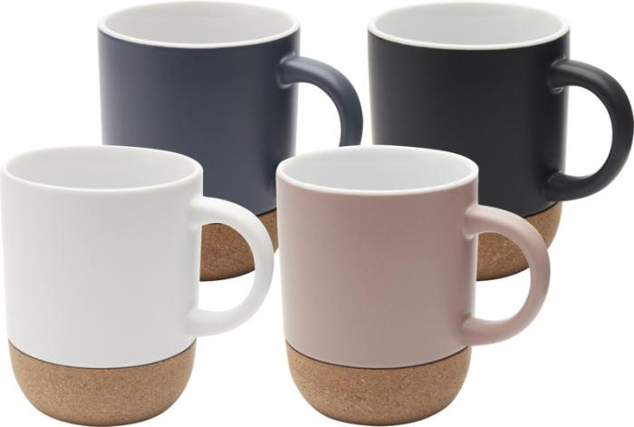 Logotrade promotional gift image of: Billie 300 ml ceramic mug with cork details and matt finish