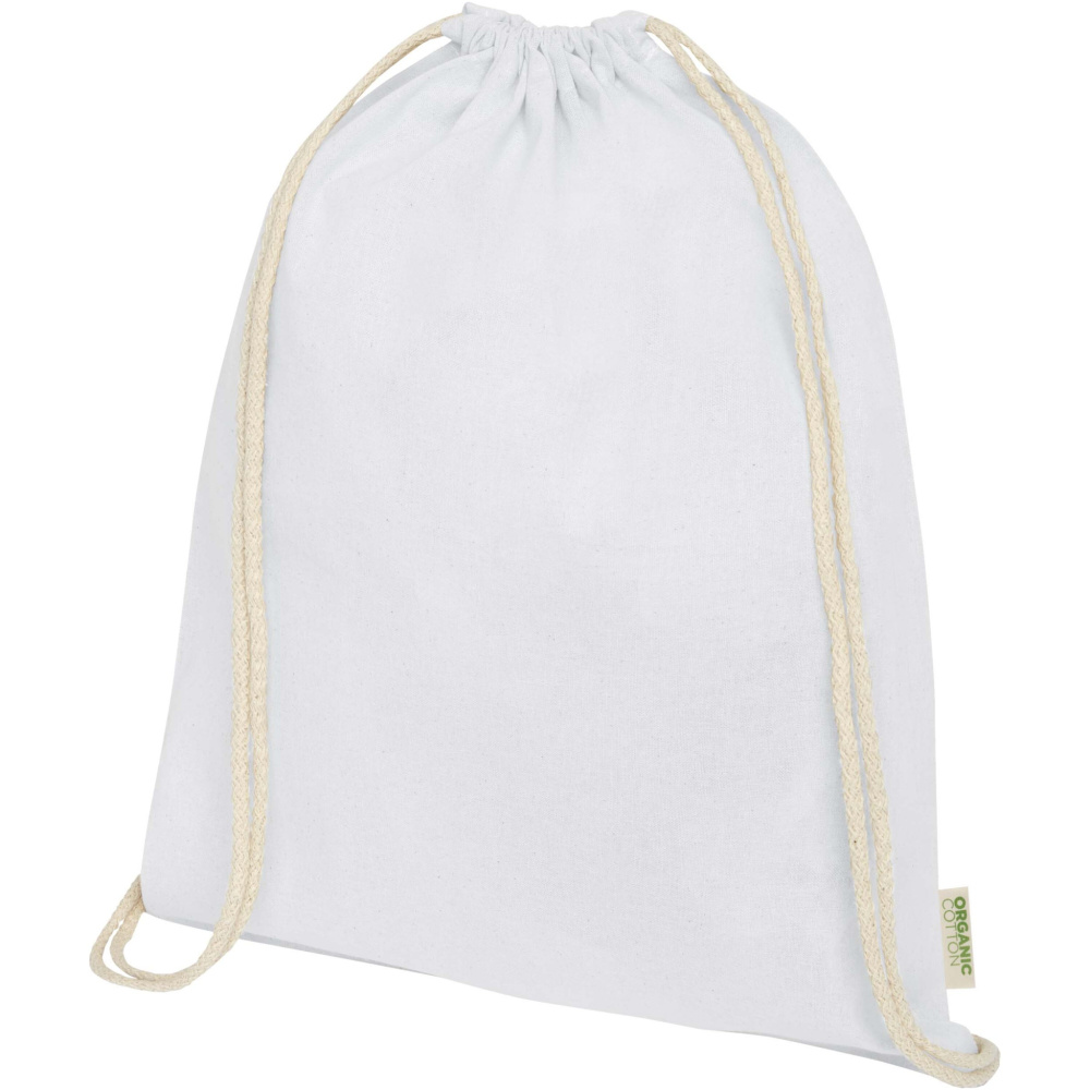 Logotrade promotional giveaway image of: Odisha 140 g/m² OCS organic drawstring bag 5L
