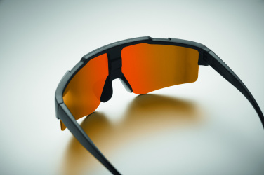 Logo trade promotional giveaways picture of: Mirrored sports sunglasses