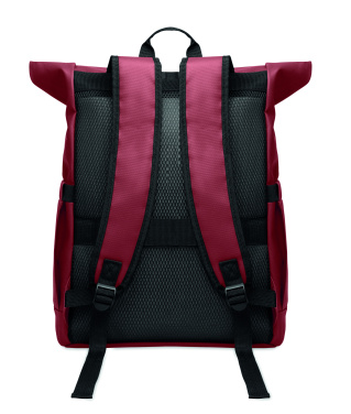 Logotrade promotional gift picture of: Rolltop laptop rucksack 600D