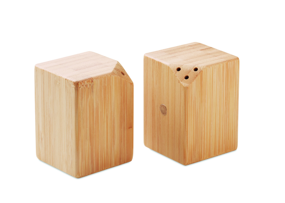 Logotrade business gift image of: Bamboo salt & pepper set