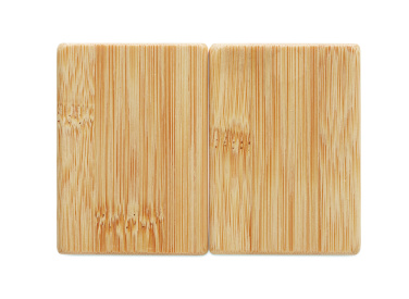 Logo trade promotional giveaways picture of: Bamboo salt & pepper set