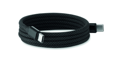 Logo trade promotional item photo of: Braided magnetic cable in RPET