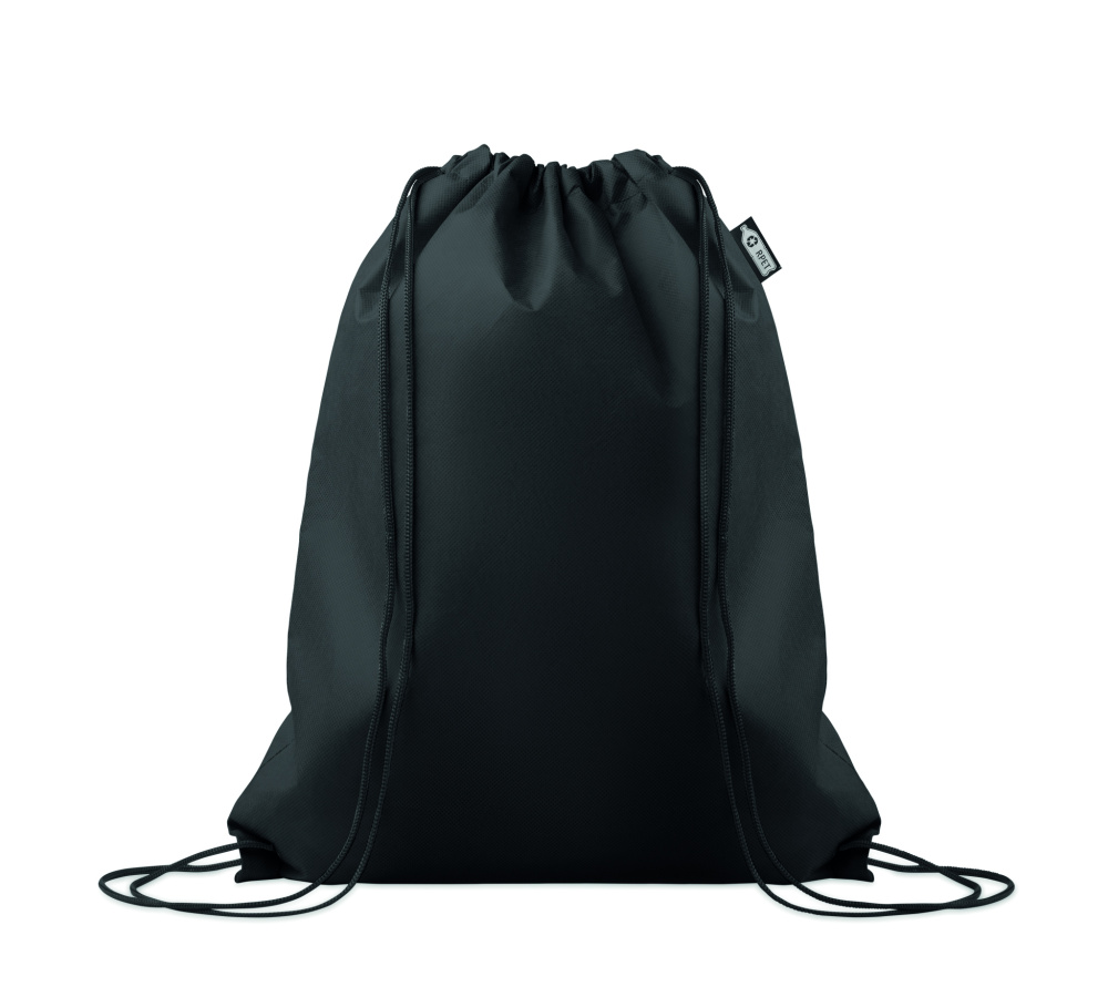 Logo trade promotional gifts image of: Drawstring bag RPET non-woven