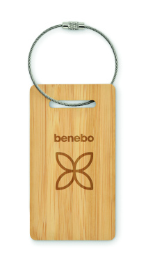 Logotrade promotional giveaway picture of: Bamboo luggage tag