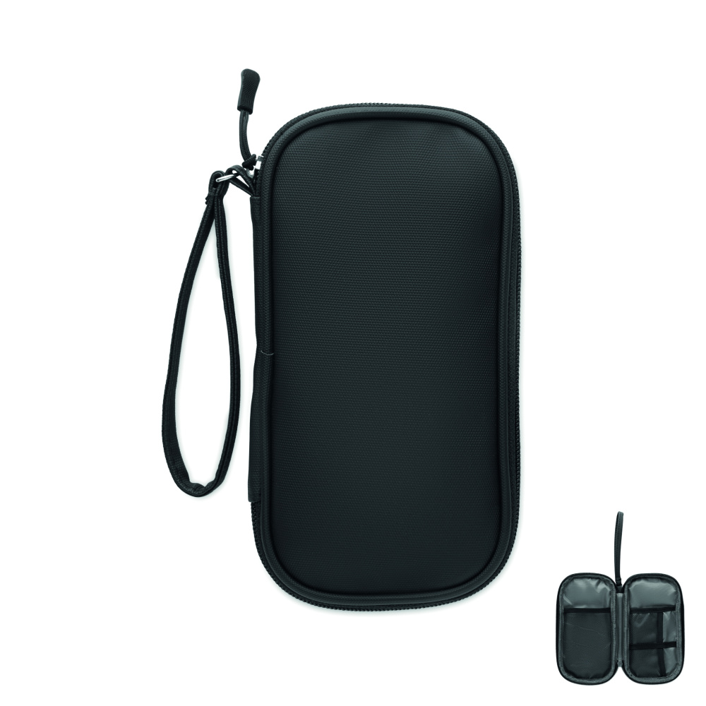 Logo trade promotional giveaway photo of: Tech organiser pouch 600D RPET