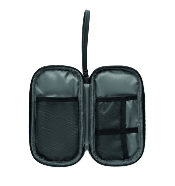 Logo trade promotional giveaways image of: Tech organiser pouch 600D RPET