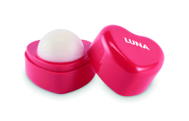 Logo trade promotional giveaways image of: Heart shape vegan lip balm