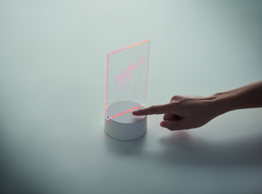Logo trade promotional giveaways image of: Light-up LED memo board