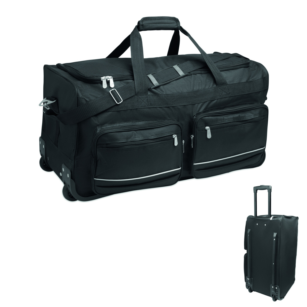 Logo trade advertising products image of: Duffle bag trolley 600D RPET