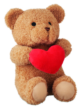 Logotrade promotional item image of: Teddy bear with heart 23cm