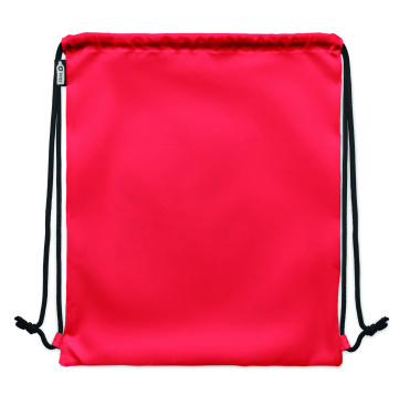 Logo trade promotional merchandise photo of: Large drawstring bag 300D RPET