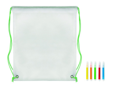 Logo trade advertising products image of: Non woven kids bag with pens