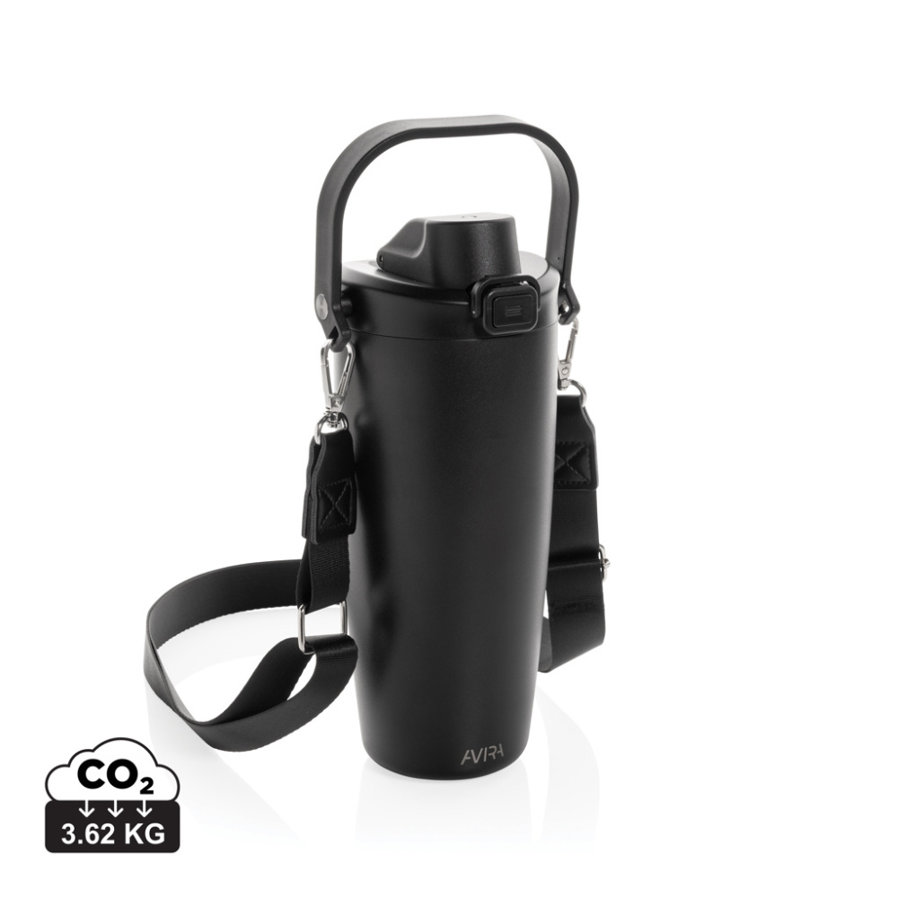 Logo trade corporate gift photo of: Avira Ayala RCS re-steel duosip lockable crossbody tumbler