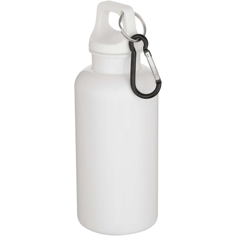 Logotrade corporate gifts photo of: Oregon 400 ml solid colour RCS recycled plastic water bottle with carabiner