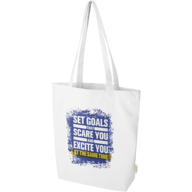 Logo trade promotional giveaways image of: Odisha 270 g/m² OCS organic tote bag 10L
