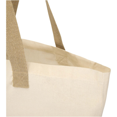 Logo trade promotional merchandise image of: Sierra 140 g/m² GRS recycled foldable cotton tote bag 7L
