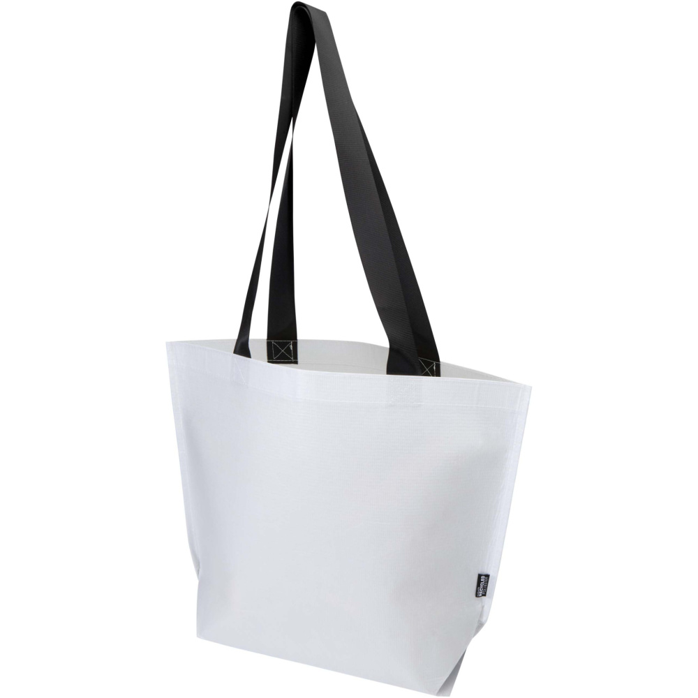 Logo trade promotional giveaways picture of: Duo GRS recycled double-laminated tote bag 18L