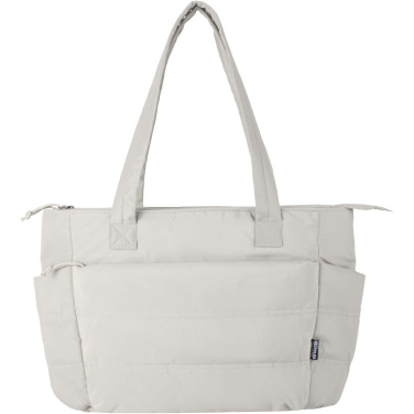 Logo trade advertising products picture of: Puffer 15.6" GRS recycled laptop tote bag 18L