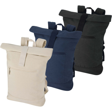 Logotrade promotional product picture of: Recanvas 14” GRS recycled rolltop backpack 16L
