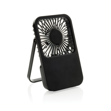 Logo trade promotional products picture of: Aervina RCS recycled plastic re-chargeable desk fan