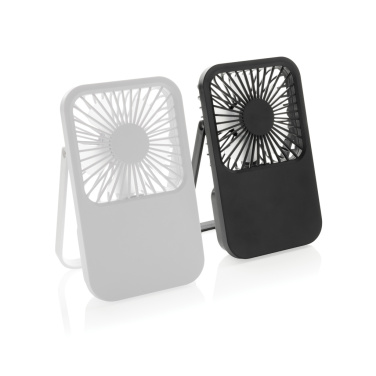 Logo trade promotional merchandise image of: Aervina RCS recycled plastic re-chargeable desk fan