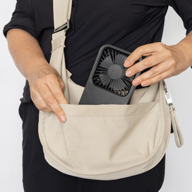 Logo trade advertising product photo of: Aervina RCS recycled plastic re-chargeable desk fan