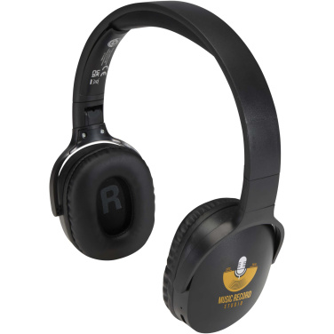 Logo trade promotional giveaways image of: Ancha recycled plastic over-ear wireless Bluetooth® headset