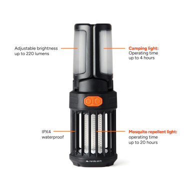 Logo trade promotional product photo of: Nordic Drift Titan Portable mosquito repellent camping light