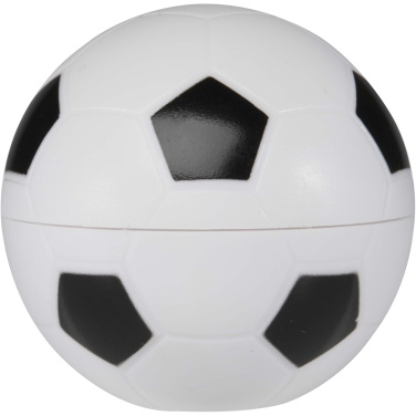 Logo trade promotional merchandise image of: Zuri football-shaped vanilla lip balm with SPF 15
