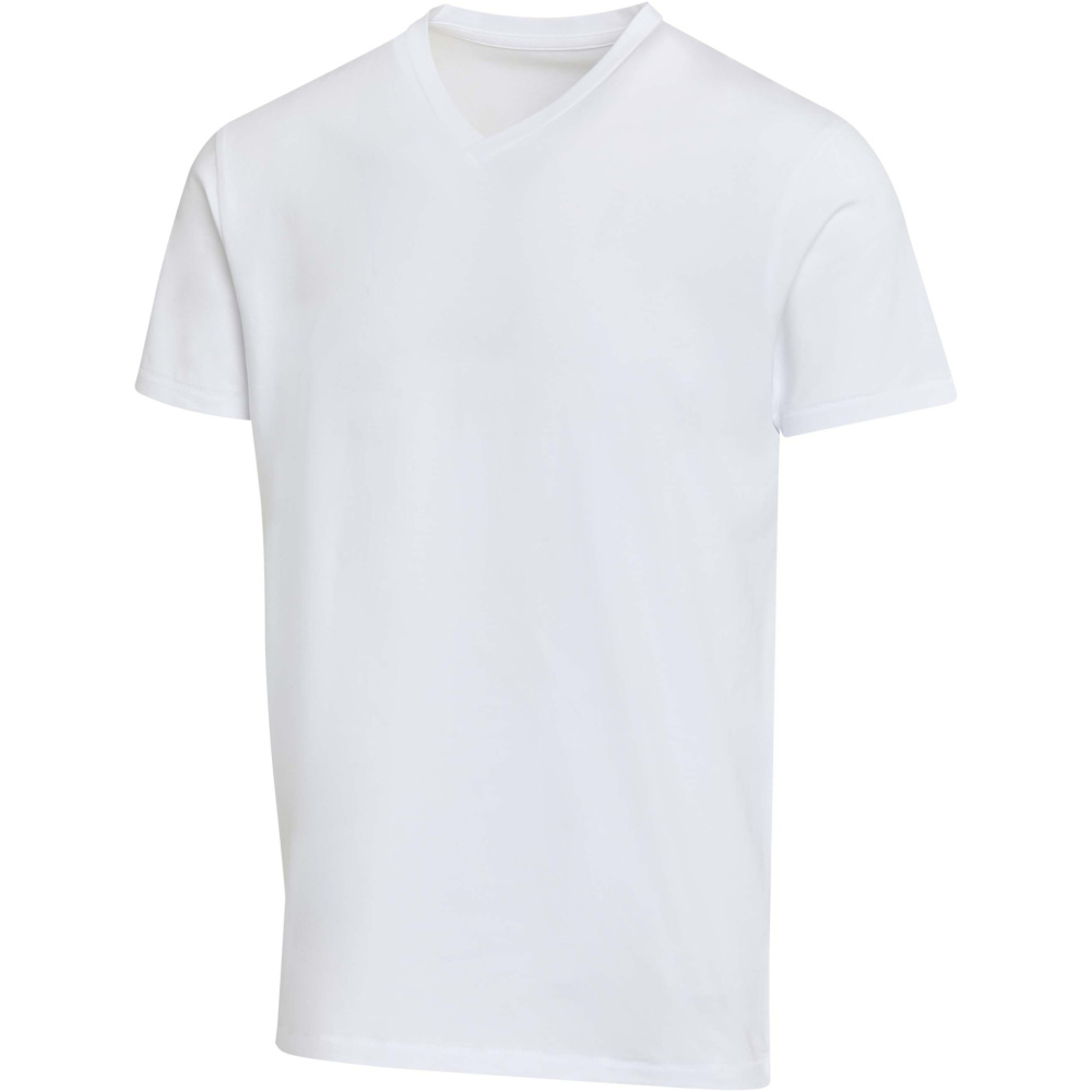 Logotrade business gift image of: Balfour 200 g/m² short sleeve v-neck unisex OCS organic t-shirt