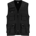 Venera 200 g/m2 v-neck multi-pocket workwear vest, Black