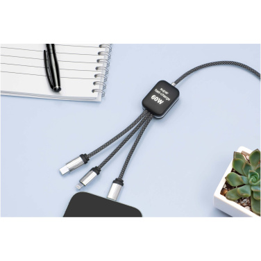 Logotrade promotional giveaway picture of: SCX.design C33 60W Type-C charging cable with dual light-up logo