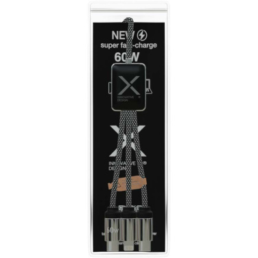 Logo trade promotional giveaway photo of: SCX.design C33 60W Type-C charging cable with dual light-up logo