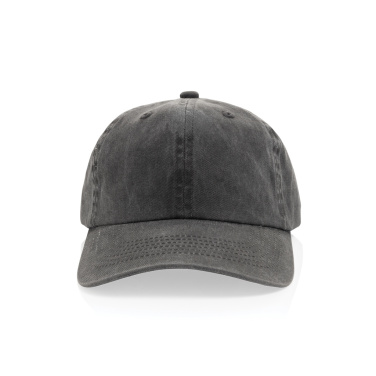 Logo trade corporate gifts image of: BEAU AWARE™ Washed 6 panel 270gsm cotton twill cap