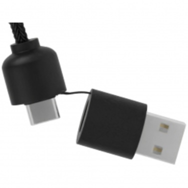 Logotrade ärikingi foto: SCX.design C38 5-in-1 rPET-logoga laadimiskaabel ruudukujulise puitkorpusega