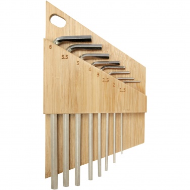 Logo trade reklaamkingituse pilt: Bambusest kuuskantvõtmete komplekt