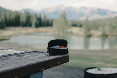 Logo trade ärikingituse pilt: RCS taaskasutatud nubuck PU kotike esmaabikomplekt postitatav