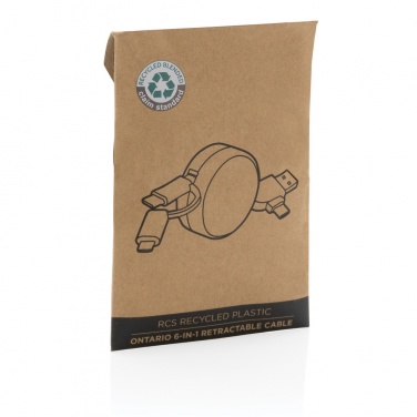 Logotrade firmakingi foto: RCS taaskasutatud plastist Ontario 6-in-1 sissetõmmatav kaabel