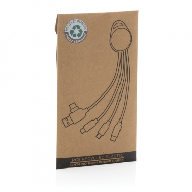 Logo trade reklaamkingitused foto: RCS taaskasutatud plastist Ontario 6-in-1 ümmargune kaabel