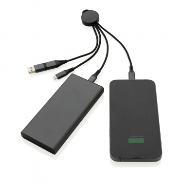 Logo trade reklaamtoote pilt: Terra RCS taaskasutatud alumiiniumist 6-in-1 laadimiskaabel