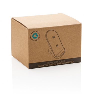 Logo trade reklaamtooted foto: RCS taaskasutatud plastist topeltpooliga juhtmevaba alus 15W