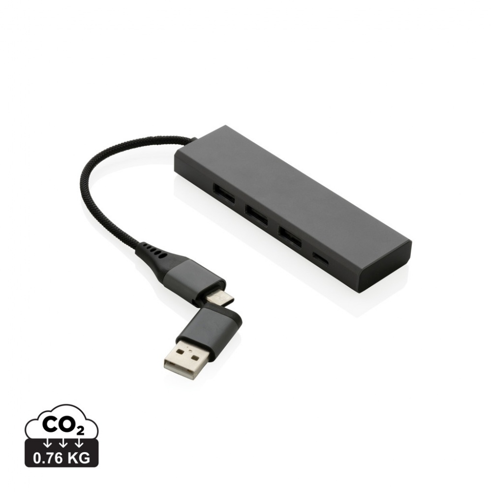 Logotrade reklaamtooted pilt: Terra RCS taaskasutatud alumiiniumist jaotur 3 USB-pordiga