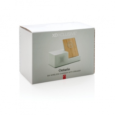 Logotrade ärikingituse foto: Ontario 5W juhtmevaba laadija koos kõlariga