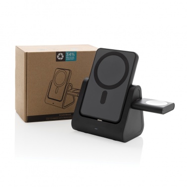 Logo trade reklaamkingituse pilt: Powerbase RCS taaskasutatud plastist kolm ühes laadija koos toitepangaga